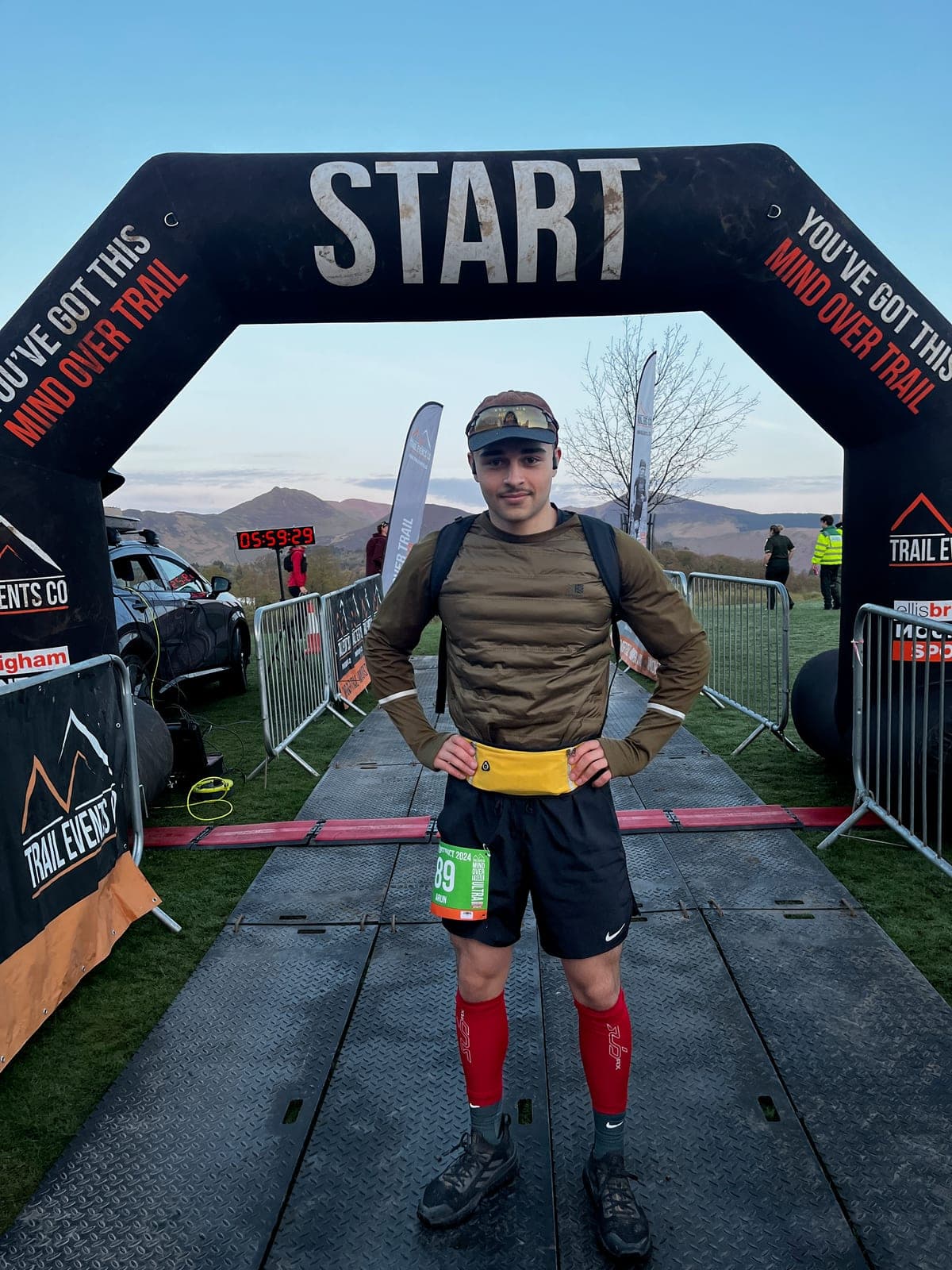 Arun McGoay at the start of Mind Over Trail in the Lake District